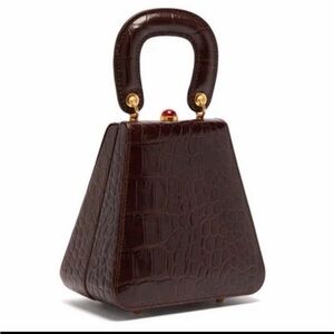 STAUD Kenny Bag in Brown Croc